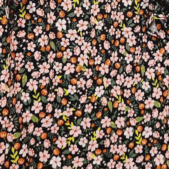 ASOS Design Long Sleeve Ruffle Floral Mini Dress Sz 8 - Picture 3 of 6